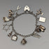 British vintage sterling silver charm bracelet 31g